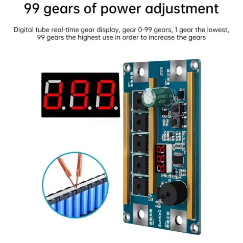 Kit de soldadura por puntos digital A99: Potencia de 1500A para baterías 18650 — imagen 3