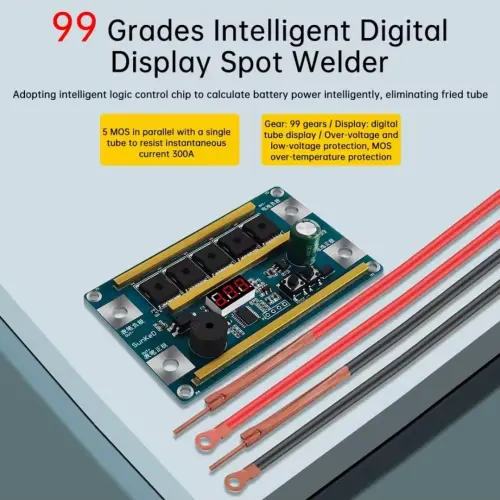 Kit de soldadura por puntos digital A99: Potencia de 1500A para baterías 18650 — imagen 5