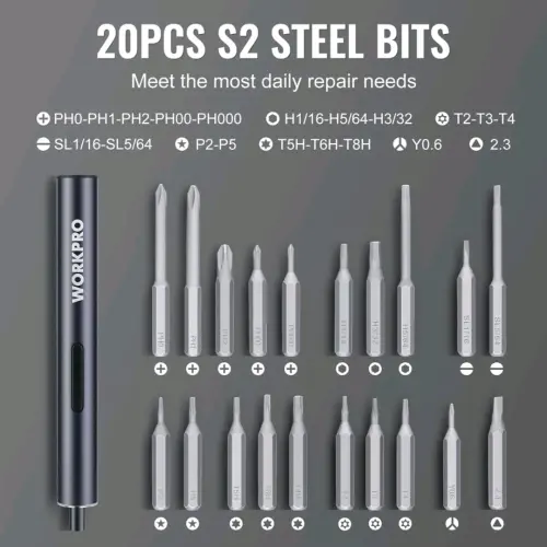 Set de destornillador eléctrico WORKPRO 22 en 1's photo #3