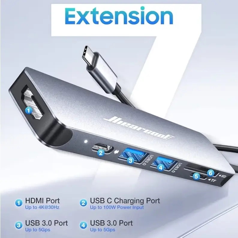 Hub Multi-funcional 7 en 1 PANPEO - Conexión Dual USB-C y USB 3.0's photo #1