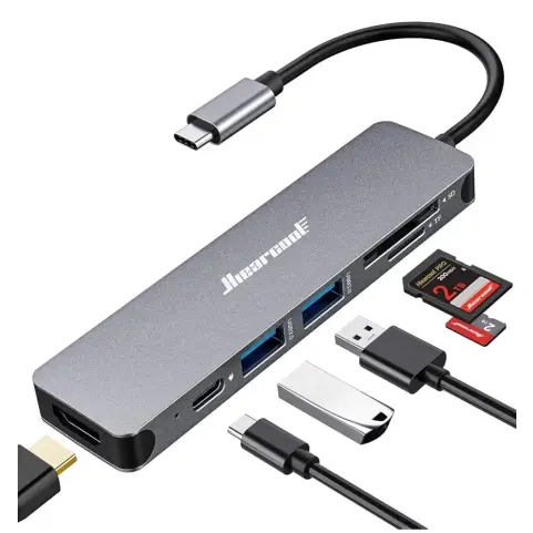Hub USB-C Hiearcool 7-en-1 - Edición Professional Space Grey's photo #1