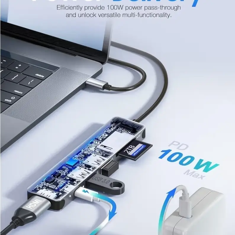 Hub USB-C Hiearcool 7-en-1 - Edición Professional Space Grey's photo #1