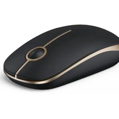 Mouse Inalámbrico Ultra Delgado VssPlor- Black & Gold's photo #1