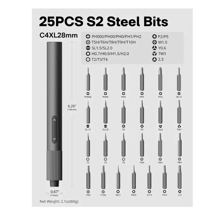 Destornillador eléctrico de precisión HOTO 25 en 1.'s photo #1