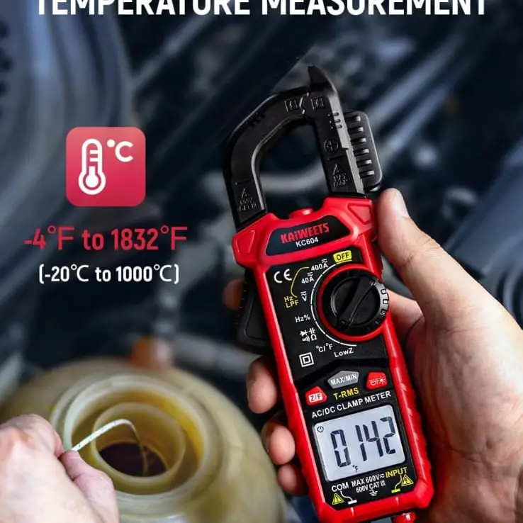 Multímetro de Gancho Digital KAIWEETS KC604 AC/DC True- RMS .'s photo #5