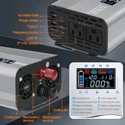 Inversor de onda Senoidal Pura CELYYPU 1500W's photo #3