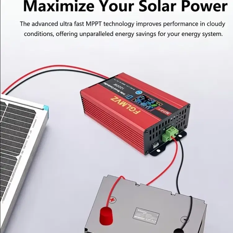 Controlador MPPT Solar Boost 30A 1200W - Carga Rápida Baterías Plomo/Gel/Litio 12V-60V's photo #4