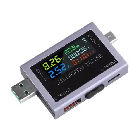 Tester USB-C Dual Digital 4.5-50V 0-8A + PD QC PPS + Vatímetro mAh mWh Temperatura's photo #1