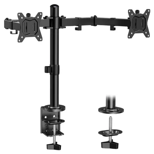 Soporte Dual para Monitor ErGear 13-32" Hasta 17.6 lb Brazo, Altura Giro Inclinación 360°, Abrazadera C + Grommet's photo #1