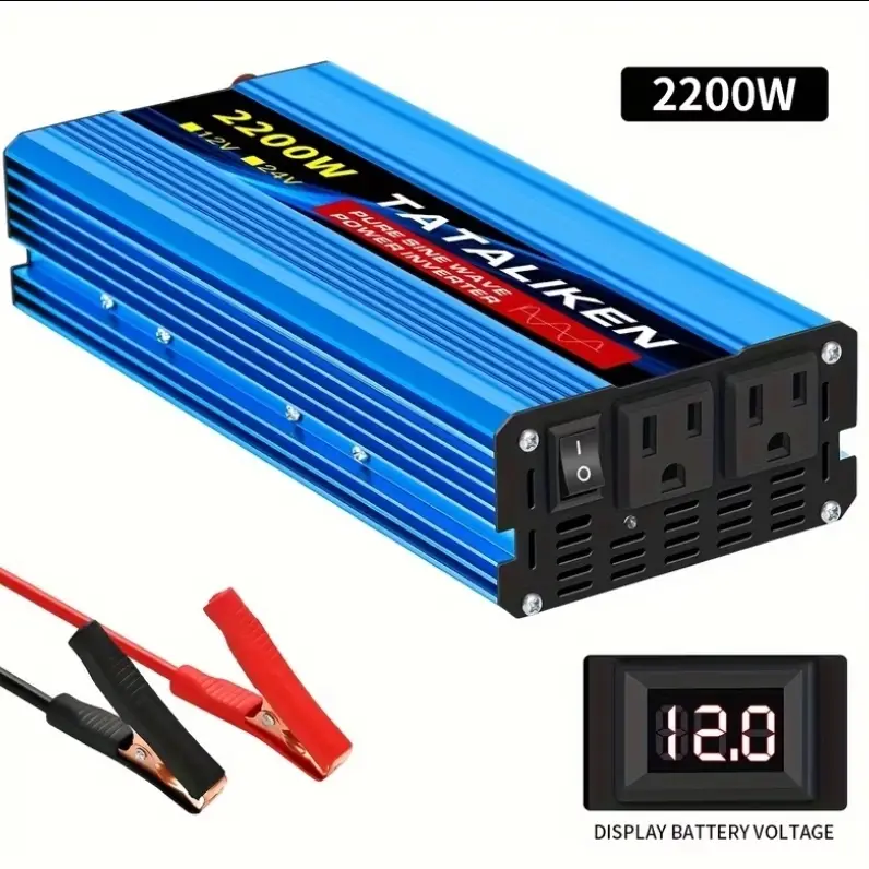 Inversor TATALIKEN Onda Senoidal Pura 2200W Pico / 1100W Continuo 12V/24V a 110V AC con Soft Start's photo #1