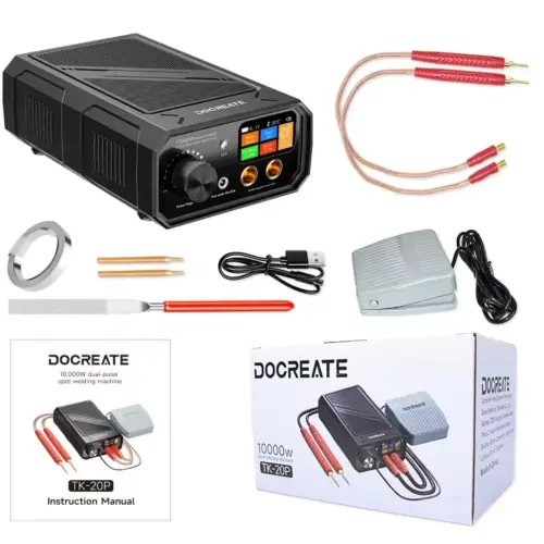 Soldadora de Puntos Docreate TK-20P 10000W 0.3mm Doble Pulso para Pack Baterías con Auto/Manual y Pedal's photo #3