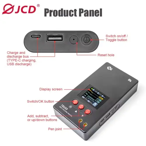 Soldadora de Puntos Portátil JCD  / H3 1200A 0.25mm con Pantalla Color 1.8" y Batería 5000mAh para 18650 / Celular — imagen 3
