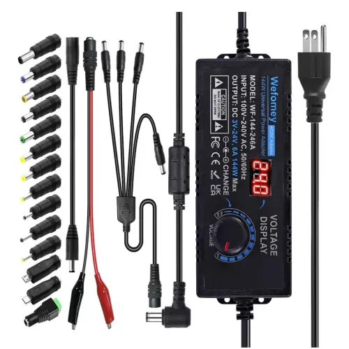 Fuente Universal Ajustable 3V∼24V 6A 144W Variable LCD 14 Puntas + Divisor 4 Vías's photo #2