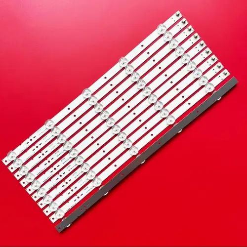 Tira LED 394mm 5 LEDs 3V 10 Pzas (50 LEDs Total) - M1004 — imagen 1