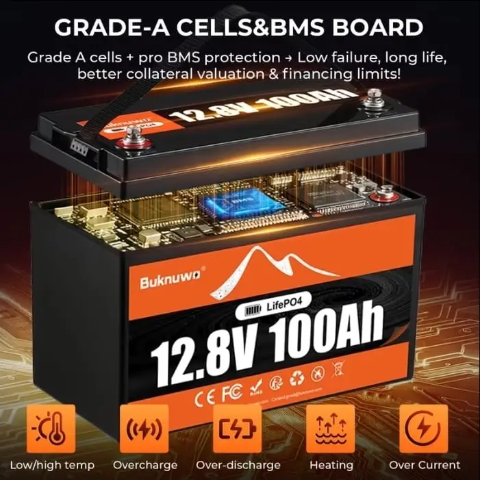 *Batería Litio LiFePO4 12.8V 100Ah 1280Wh BMS 100A Ciclo Profundo Solar - E1032*'s photo #1