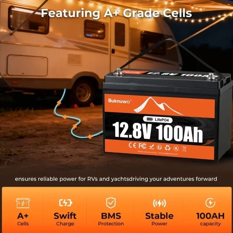 *Batería Litio LiFePO4 12.8V 100Ah 1280Wh BMS 100A Ciclo Profundo Solar - E1032*'s photo #2