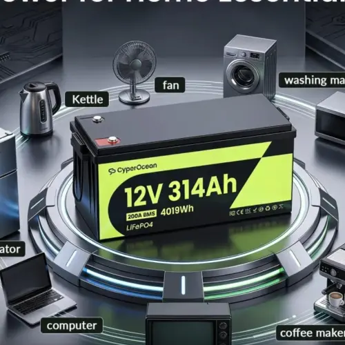 Batería CyperOcean LiFePO4 12V 314Ah 4019Wh BMS 200A E1034 — imagen 3