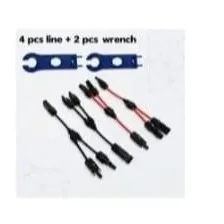 Kit Conectores MC4 Solares Tipo Y 4 Cables + 2 Llaves Montaje M0990 — imagen 4