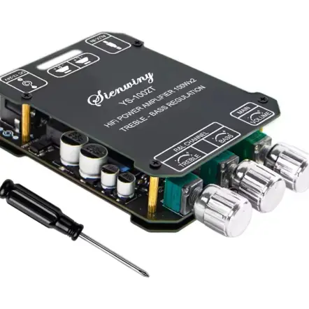 Placa amplificadora Bluetooth ZK-1002T 2x100W con control de graves y agudos M0991 — imagen 1
