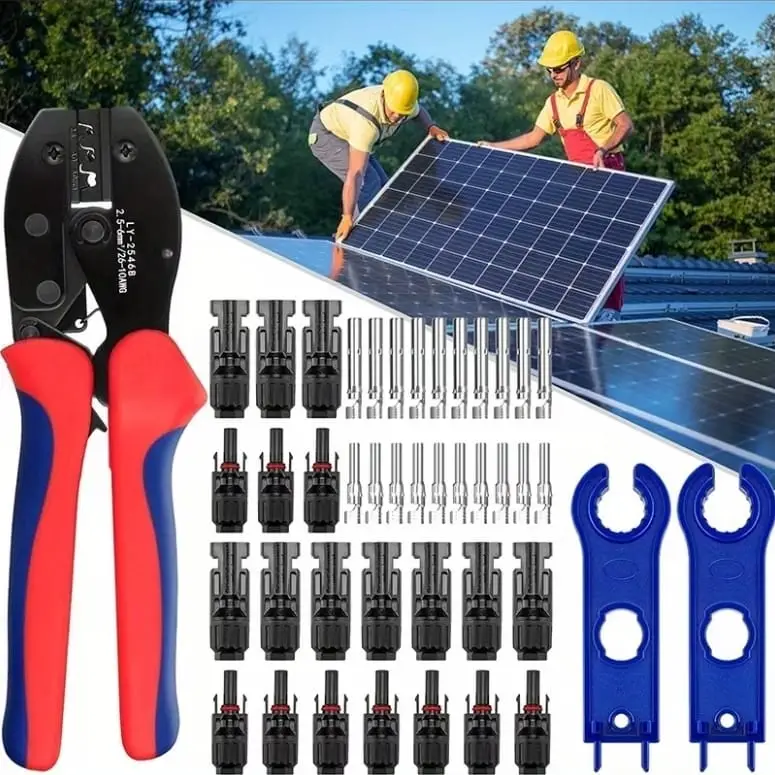 Kit Conectores Solar UMLIFE MC4 con Crimpeadora + 10 Pares Macho Hembra + Llave M1061 — imagen 2