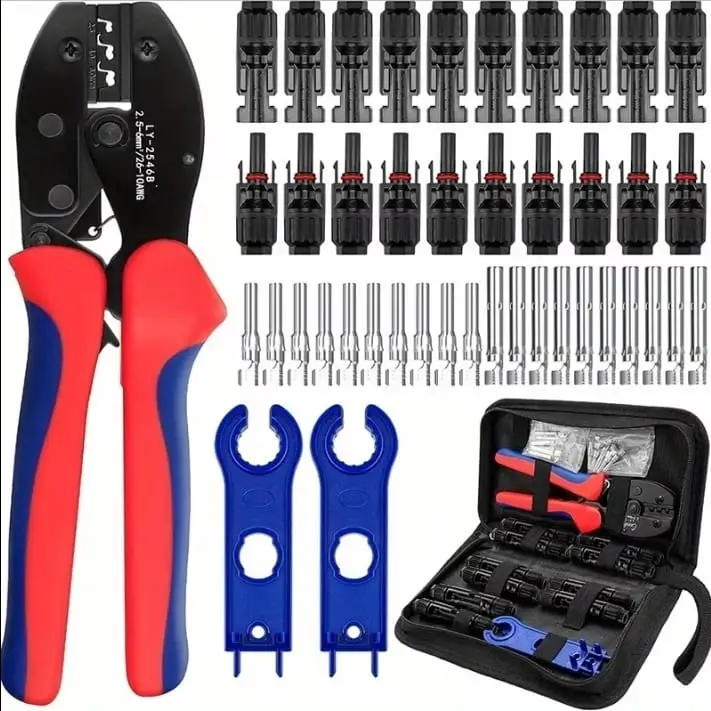 Kit Conectores Solar UMLIFE MC4 con Crimpeadora + 10 Pares Macho Hembra + Llave M1061 — imagen 1