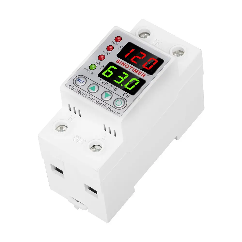 Protector de Voltaje Ajustable 63A Doble Display M1079 — imagen 2