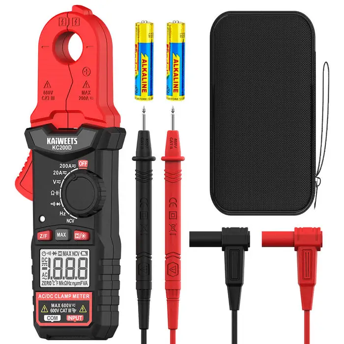 Pinza Amperimétrica KAIWEETS KC200D 2000 Cuentas M1093 — imagen 1