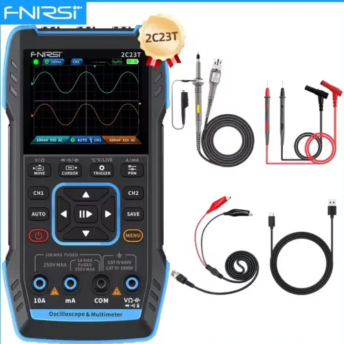 Osciloscopio 3 en 1 FNIRSI 2C23T 10MHz + multimetro 10000 cuentas +DDS . E1025 — imagen 1