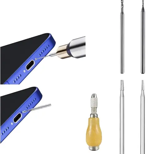 Kit extractor tornillos dañados celular 2 brocas tungsteno  0.093in DIY . E1037 — imagen 1