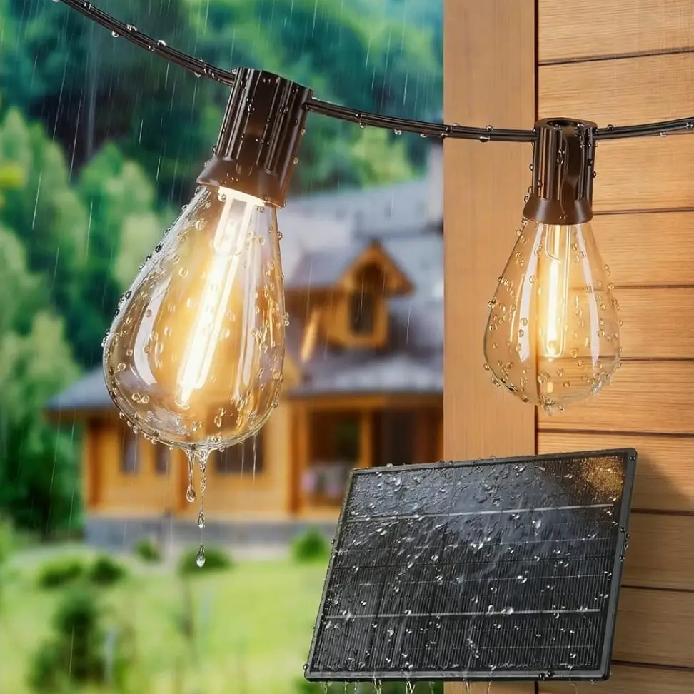 Tiras luces solares exterior 30m (100 pies)36 bombillas led USB remoto -E1048 — imagen 4