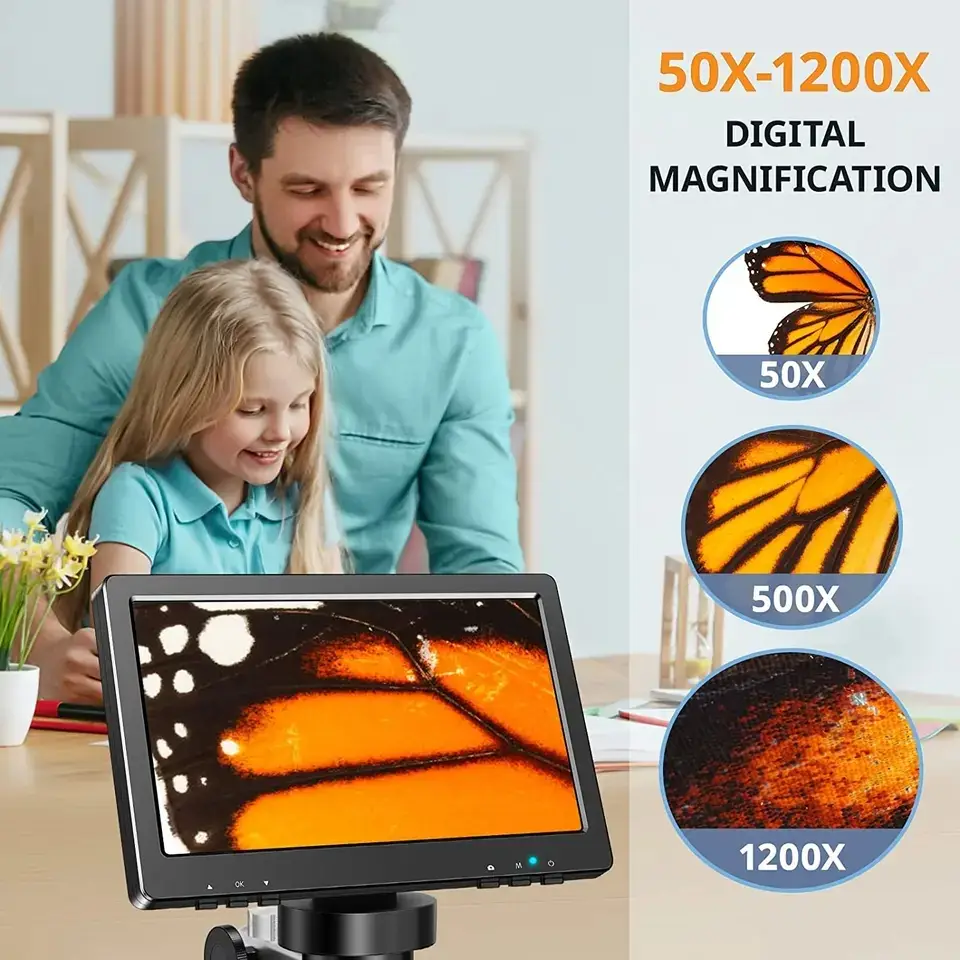 RIEVBCAU microscopio 1200x Magnification HD USB Professional M0677 — imagen 4