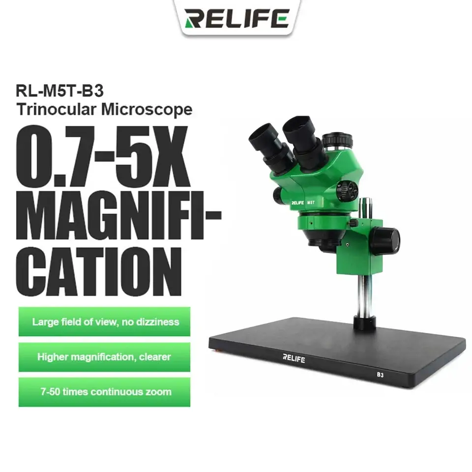 RELIFE RL-M5T-B3 7X-50X Microscopio Trinocular * por encargo M0681 — imagen 1