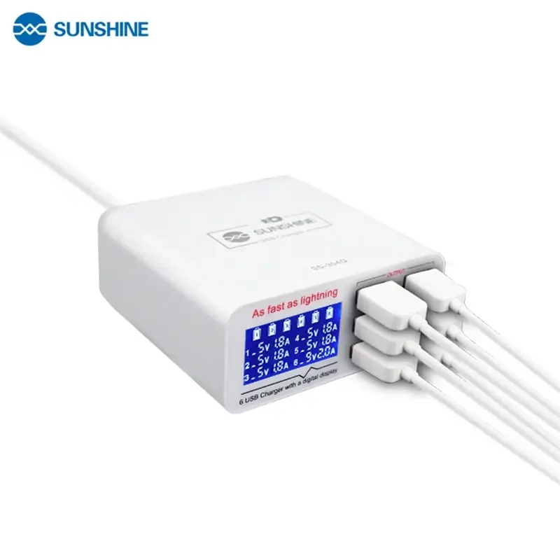 Sunshine SS-304Q 304D 6 puertos USB Estación de carga rápida inteligente. Cargador M0682 — imagen 4