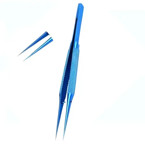 Pinza aleación titanio azul Recta M0222's photo #1