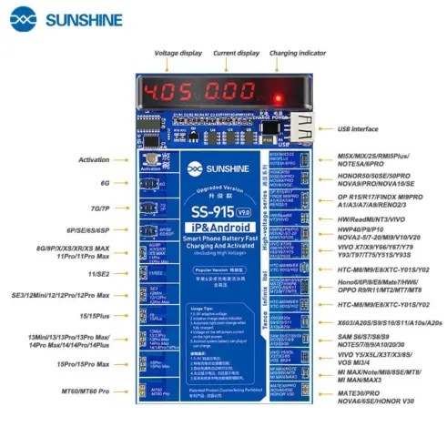 Activador de batería sunshine 	‎SS915  M0707 — imagen 5