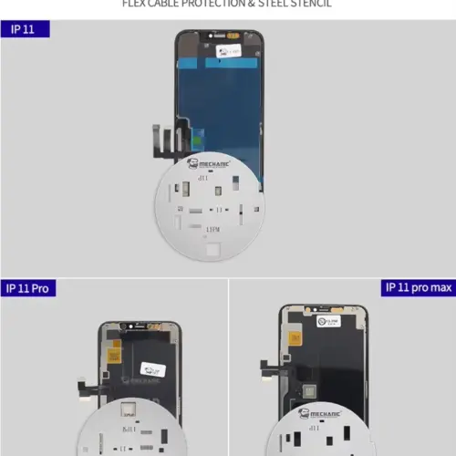 Kit Mechanic-plantilla de acero UFO, protección de pantalla LCD para iPhone 11, 12, 12mini, 12Pro max, 13. Stencil M0490 — imagen 3