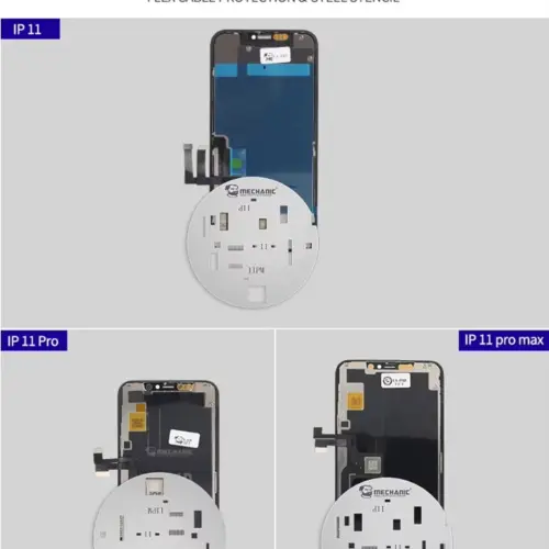 Kit Mechanic-plantilla de acero UFO, protección de pantalla LCD para iPhone 11, 12, 12mini, 12Pro max, 13. Stencil M0490 — imagen 6