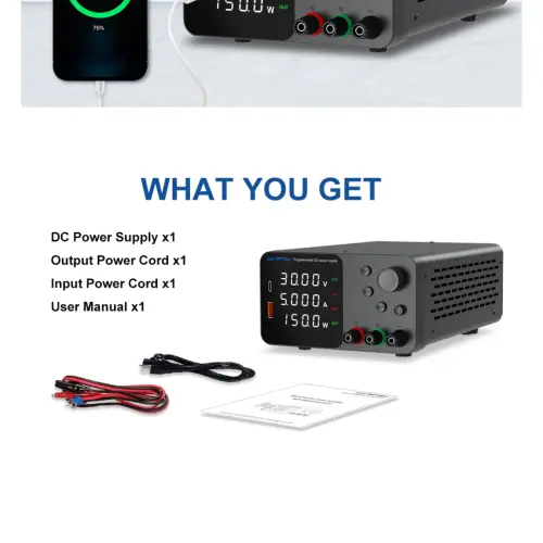 Fuente Wanptek 30v 10 A TPS3010 — imagen 5