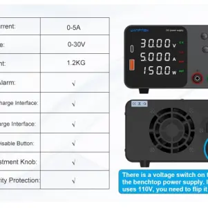 Fuente Wanptek 30v 10 A TPS3010 — imagen 6