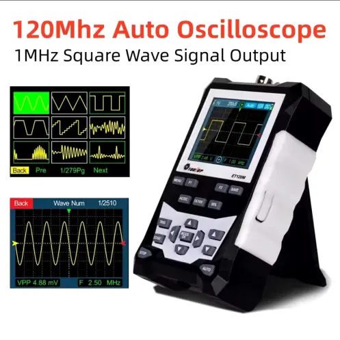 TOOLTOP-osciloscopio Digital portátil ET120M, 120MHz M0307 — imagen 4