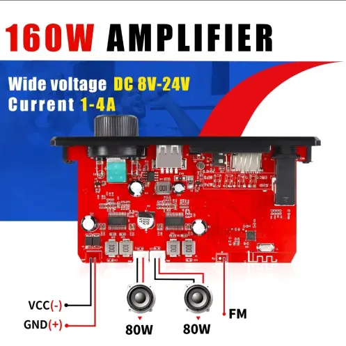 MP3 BLUETOOH 160w 12v  AMPLIFICADOR M0387 — imagen 3