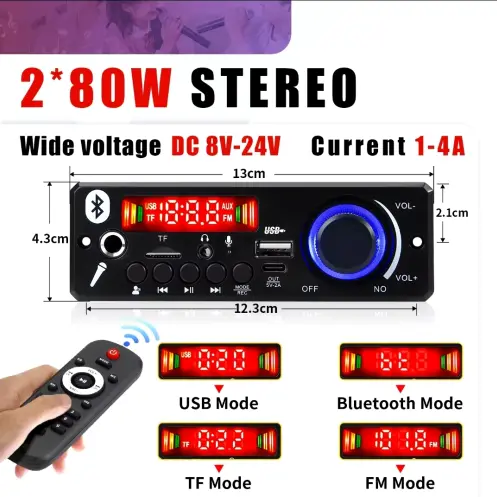 MP3 BLUETOOH 160w 12v  AMPLIFICADOR M0387 — imagen 2