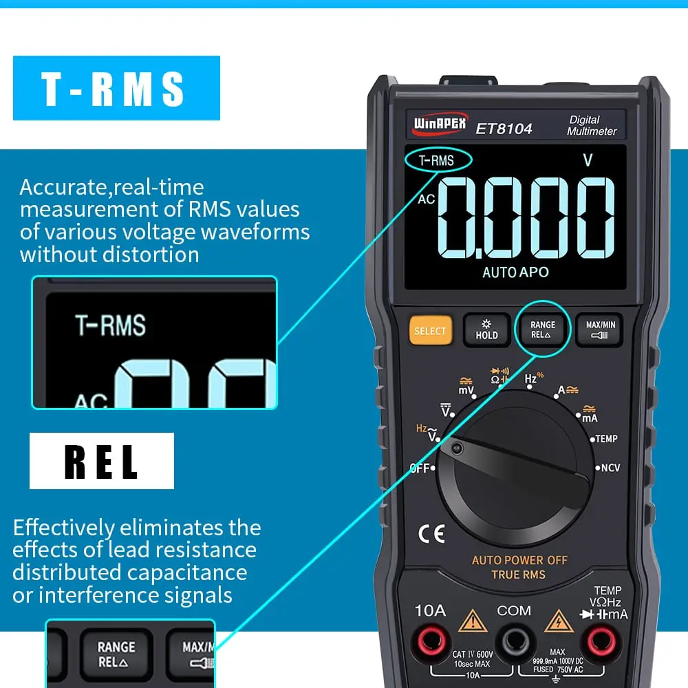 Multimetro WINAPEX ET8104  M0314 — imagen 4