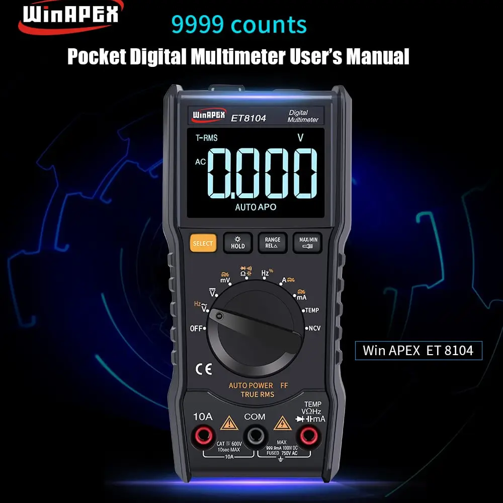 Multimetro WINAPEX ET8104  M0314 — imagen 1