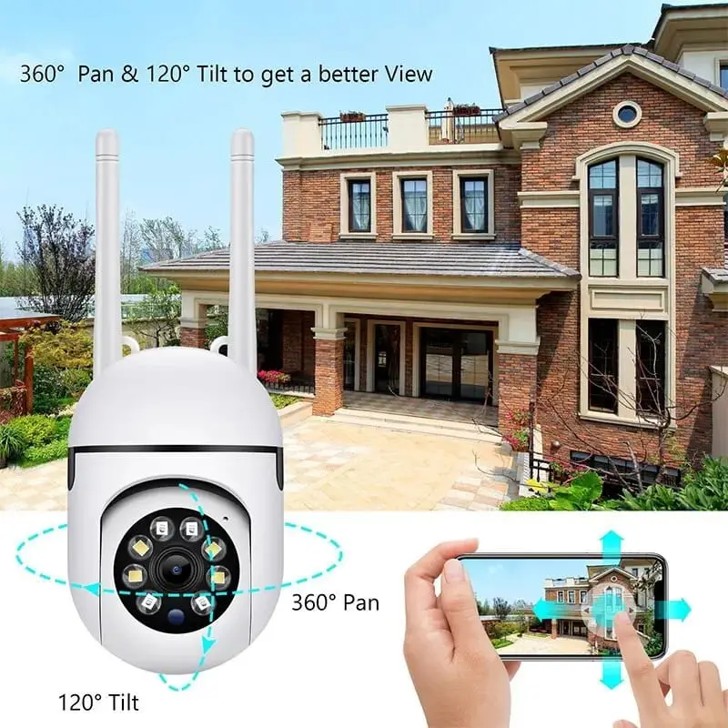 Cámara de vigilancia de seguridad inalámbrica para exteriores, cámara IP de 2MP, 108OP, M0764 — imagen 6