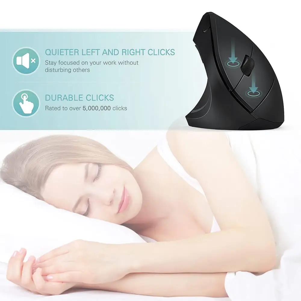 MOUSE vertical ergonómico 2,4 GHz inalámbrico ratón óptico M0391 — imagen 2