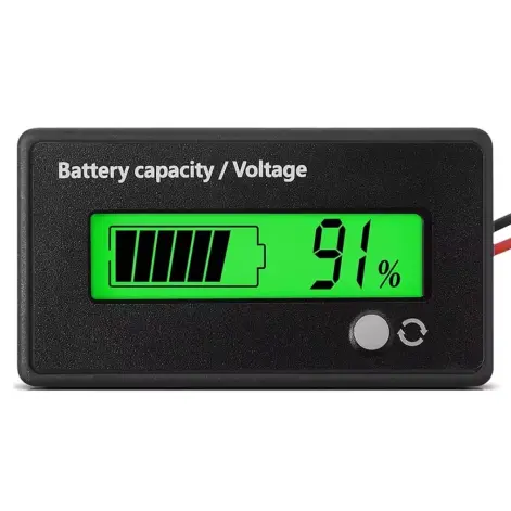 Voltimetro moto  Medidor de voltaje  indicadores de batería, DC 12V, 24V, 36V, 48V, 72V's photo #1