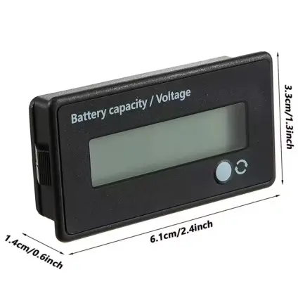 Voltimetro moto  Medidor de voltaje  indicadores de batería, DC 12V, 24V, 36V, 48V, 72V's photo #1
