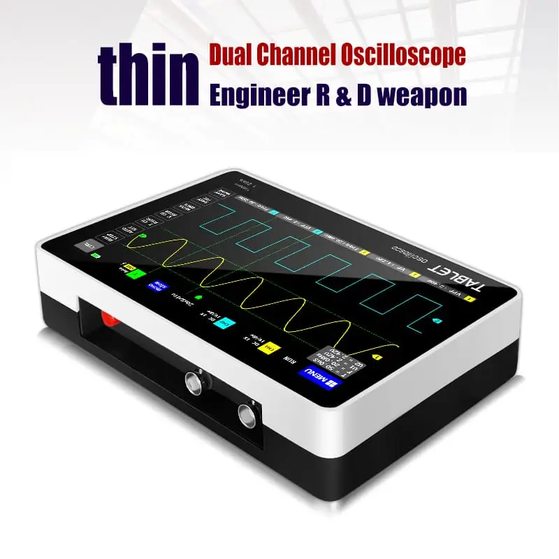 FNIRSI-1013D Osciloscopio de tableta Digital de doble canal 10OM de ancho de banda 1GS velocidad de muestreo mini tableta osciloscopio digital M0780 — imagen 3