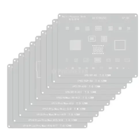 Plantilla Iphone 11 a 16  DIYPHONE de 0,12 mm BGA Stencil M0526 — imagen 1